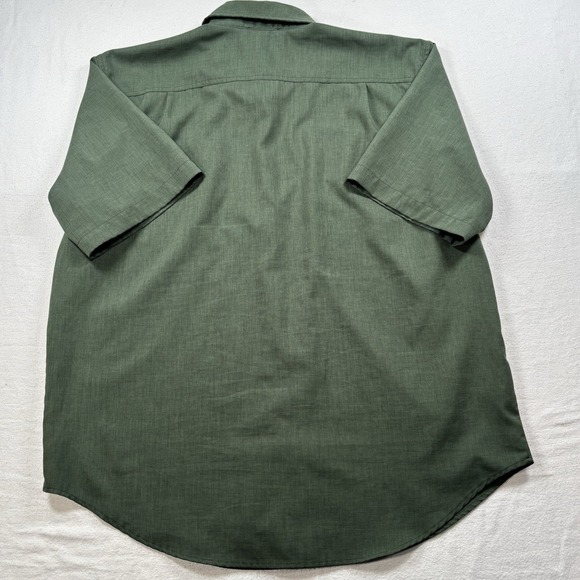Orvis Classic Collection Mens Green Short Sleeve Button Up Shirt XL Polyester - Picture 2 of 8